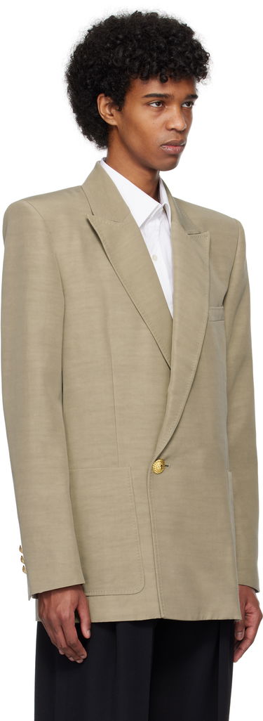 Jakke Balmain Balmain 1-Button Tailored Blazer Beige | EH1SG201VH50, 1