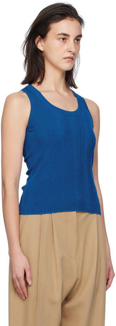Tanktop Max Mara Weekend Max Mara Ceylon Ribbed Tank Top Blå | 2415361022600016, 1