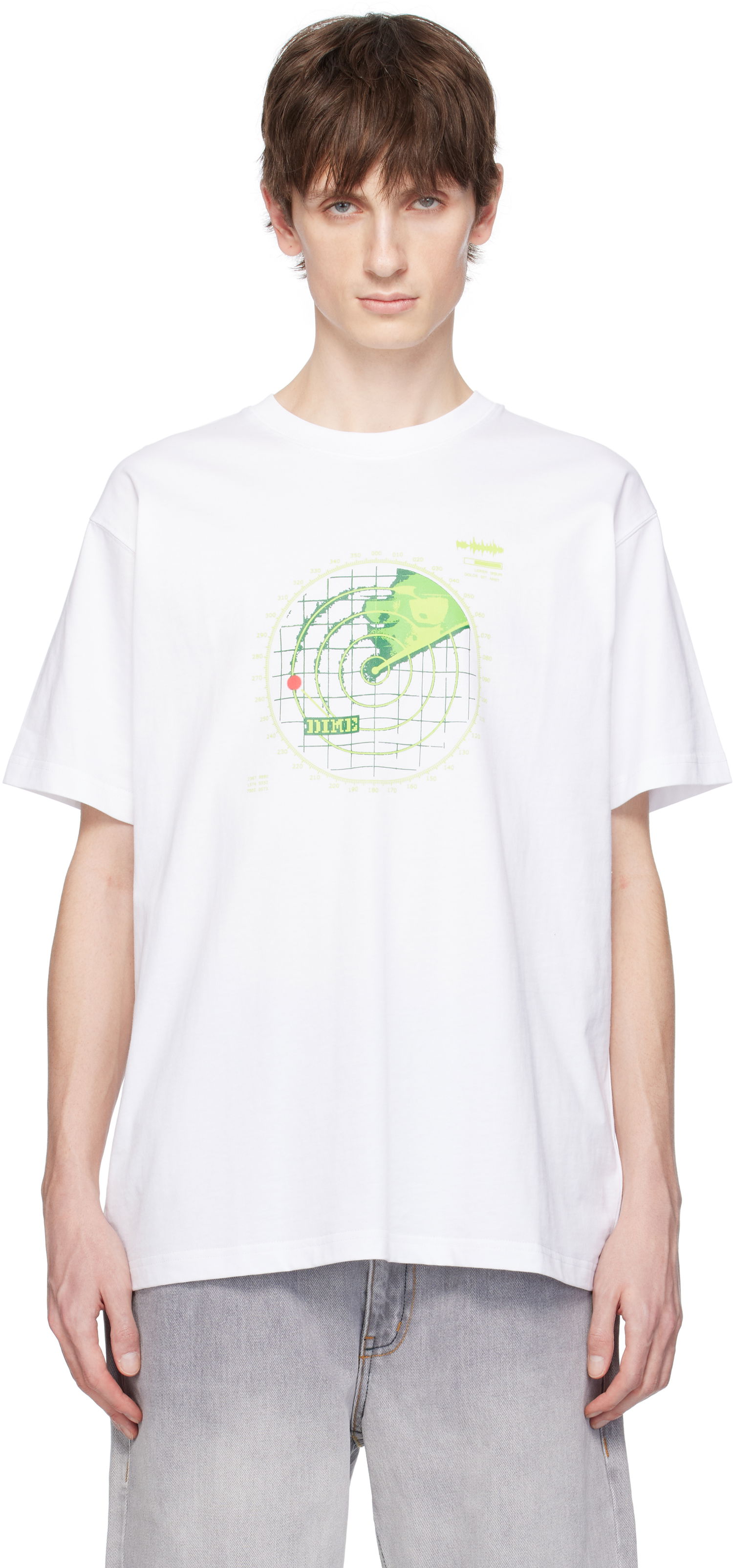 T-shirt Dime Dime Radar Graphic T-Shirt Hvid | DIMESP2557WHT, 0