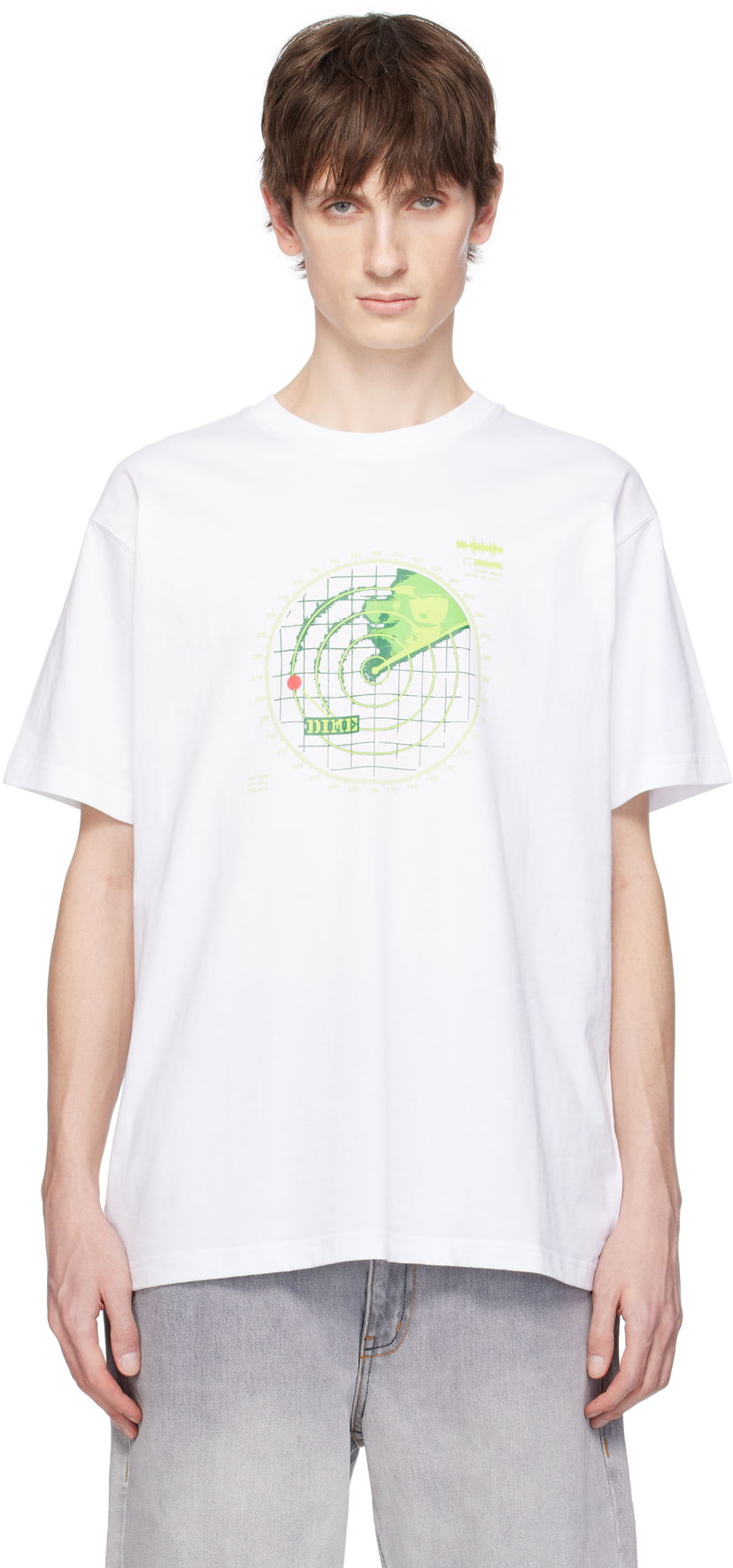 T-shirt Dime Dime Radar Graphic T-Shirt Hvid | DIMESP2557WHT