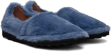 Tøj Marni Marni Faux-Fur Loafers Blå | MOMR006402 P8211, 3