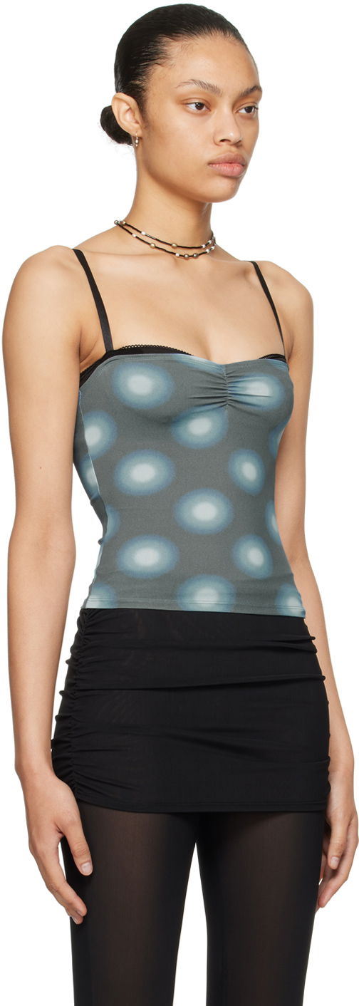 Tanktop Miaou Miaou Enzo Print Camisole Blå | 7092TKGRB, 1
