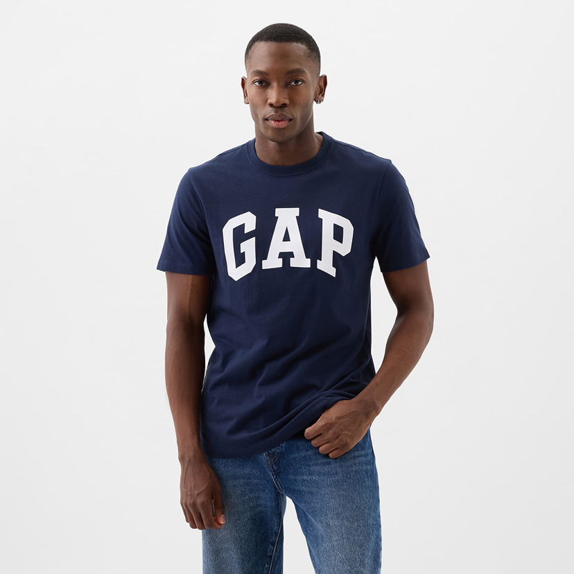 T-shirt GAP Basic Logo Tee Tapestry Navy Mørkeblå | 856659-04