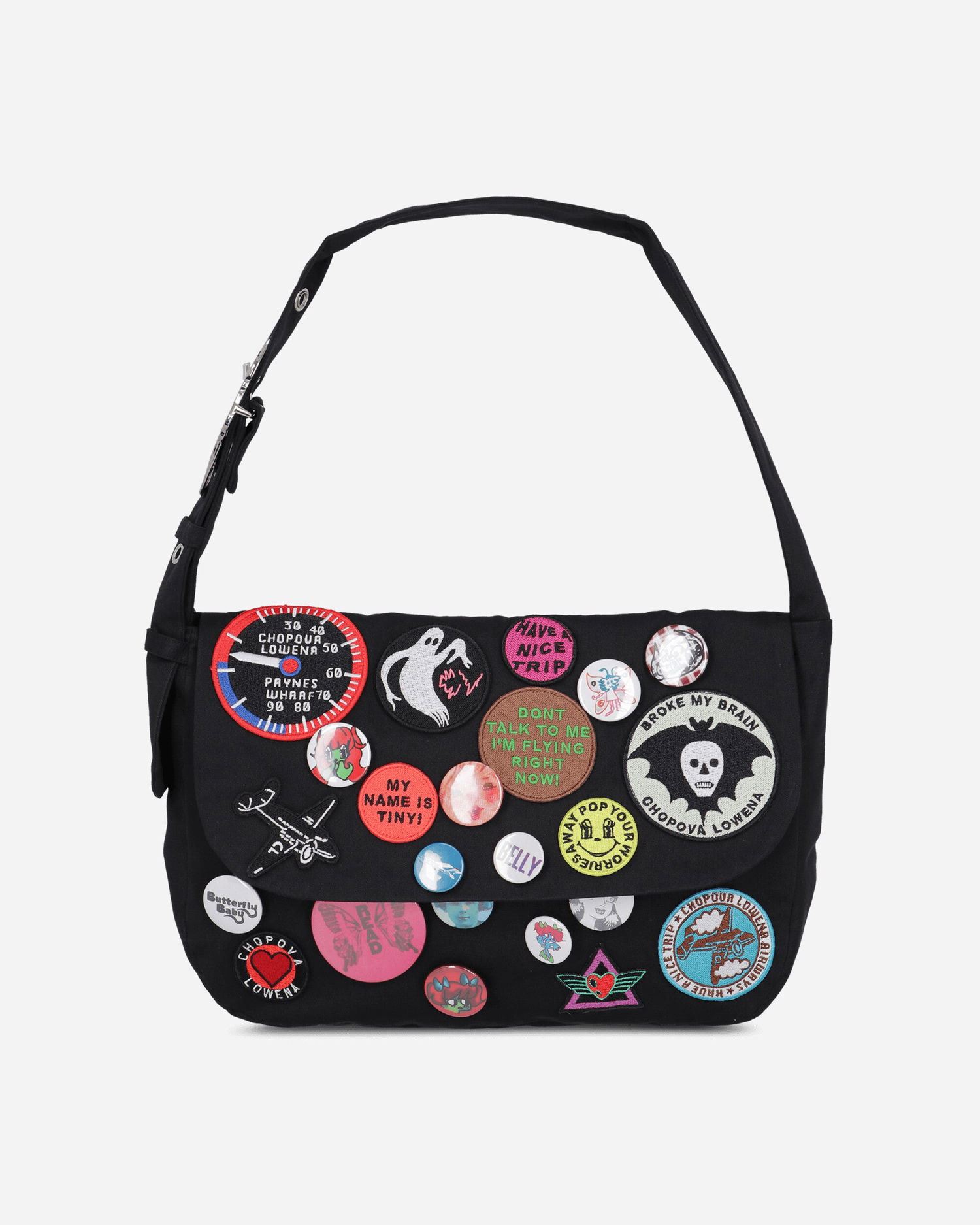 Skuldertaske Chopova Lowena Patches Decorated Shoulder Bag Sort | 6455 BLCK, 1