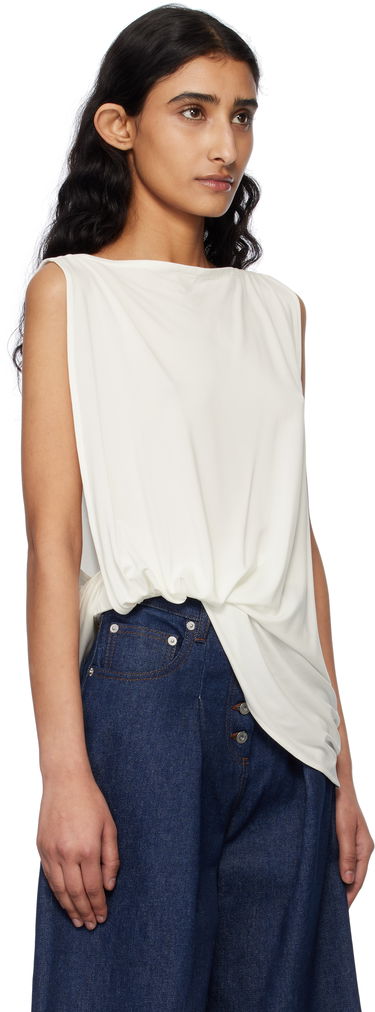 Tanktop Jacquemus Jacquemus La Croisière 'The Peplo' Draped Top Sort | 25E251TO122-2381, 4