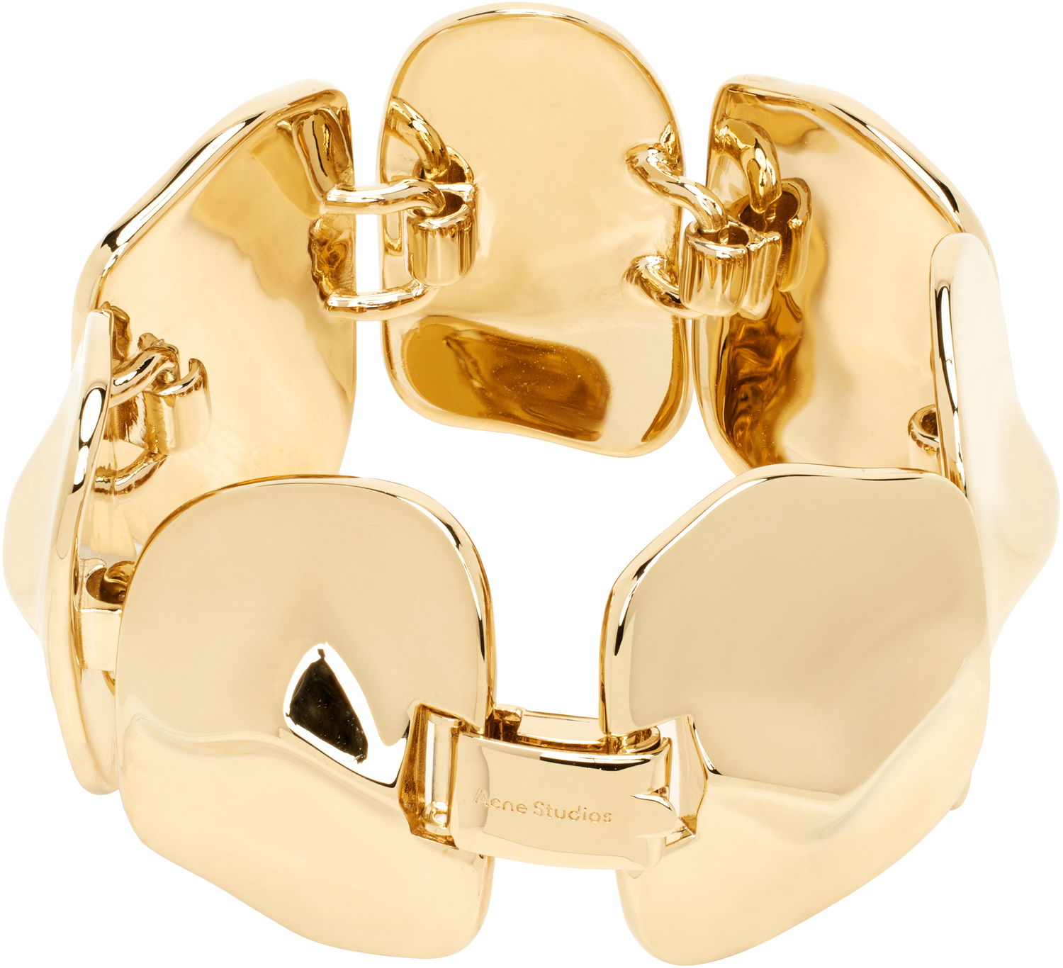 Armbånd Acne Studios Acne Studios Brass Croco Scale Bracelet Gul | C50464-, 1