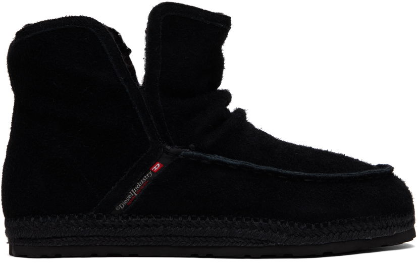 Sneakers og sko Diesel D-Lukas Akb Felt Espadrille Ankle Boots Sort | Y03619-P6898-T8013