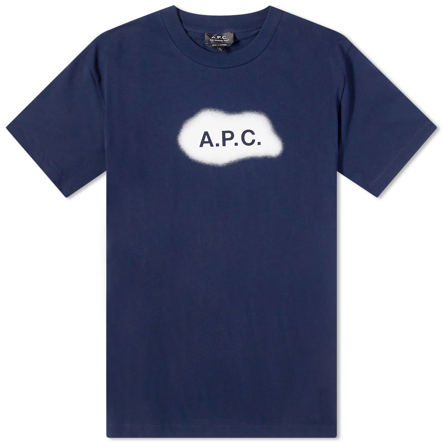 T-shirt A.P.C. Albert Spray Logo Tee Mørkeblå | COEIO-H26259-IAK, 0