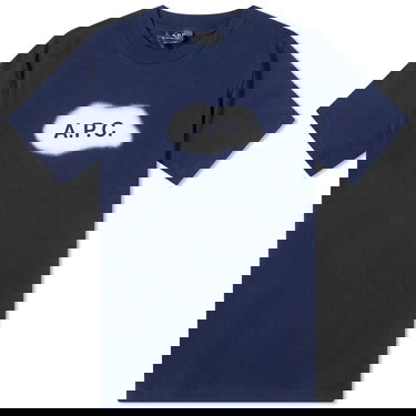 T-shirt A.P.C. Albert Spray Logo Tee Mørkeblå | COEIO-H26259-IAK, 0