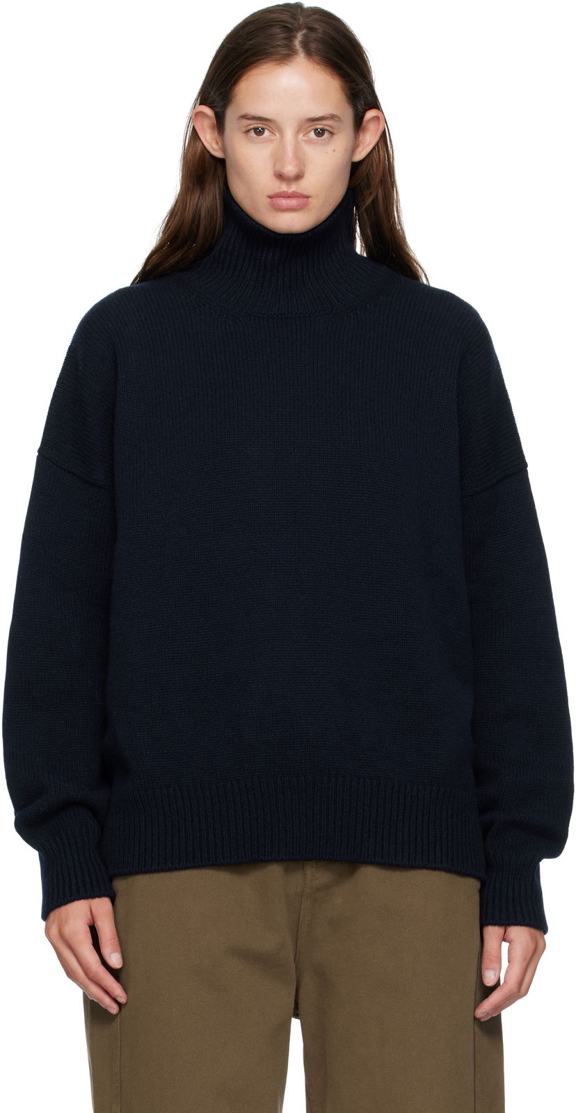 Sweater &Daughter &Daughter Balla Rollneck Turtleneck Sweater Mørkeblå | F2402