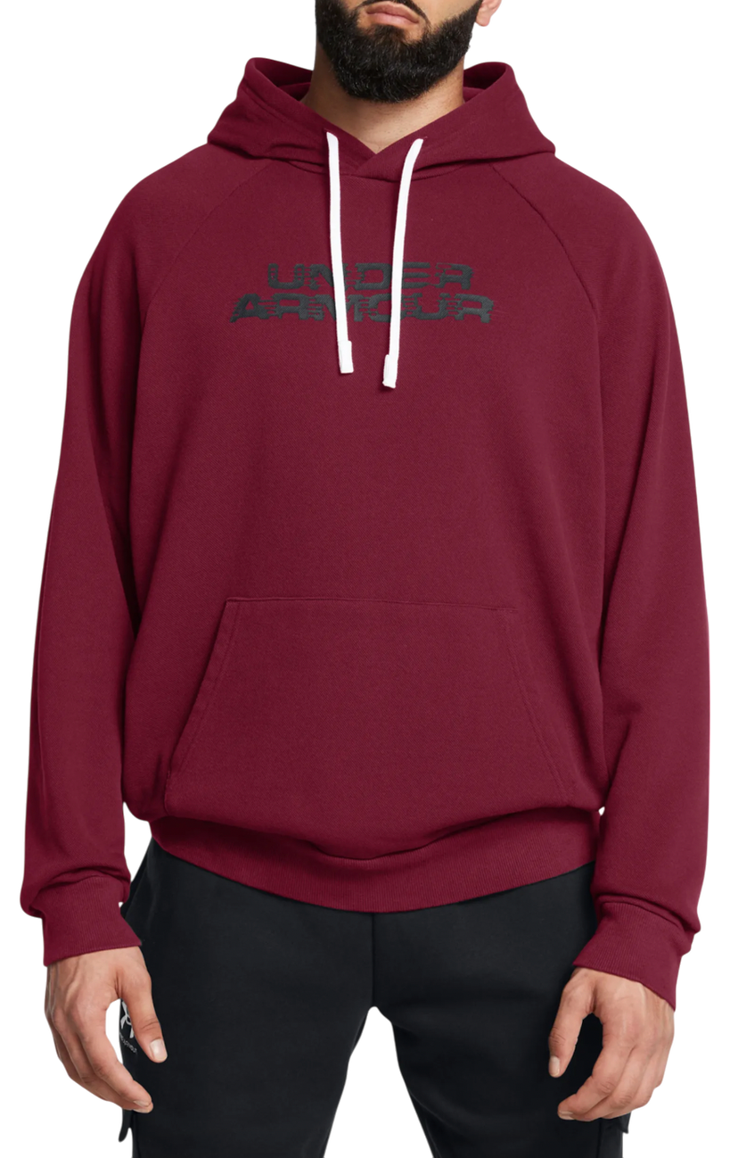 Sweatshirt Under Armour Under Armour Rival Fleece Textured Hoodie Bourgogne | 1389428-625