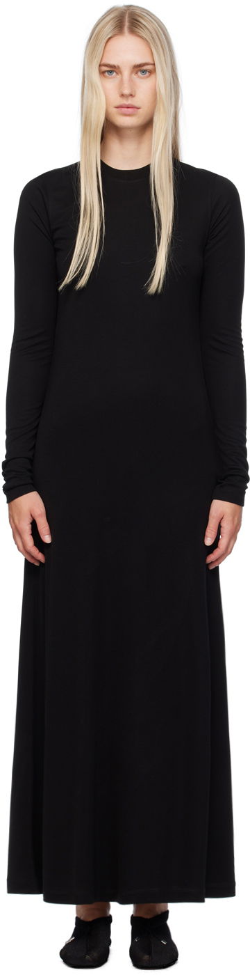 Kjole TOTEME TOTEME Long-Sleeve Maxi Dress Sort | 243-WRD1947-FB0205