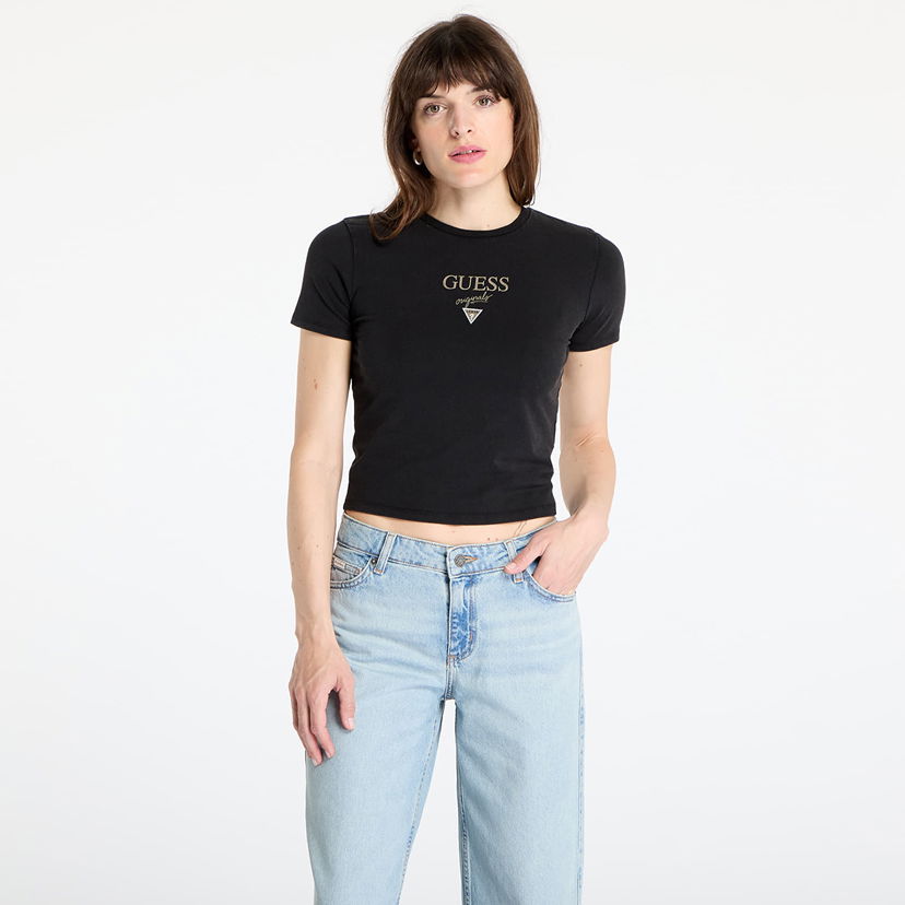 Crop top GUESS GUESS Originals Go Vintage Baker Cropped T-Shirt Sort | W5GI56J1314-JTMU