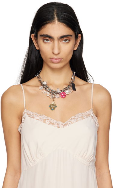 Halskæde Chopova Lowena Chopova Lowena Kiss BFF Charm Necklace Metalisk | 6596, 1