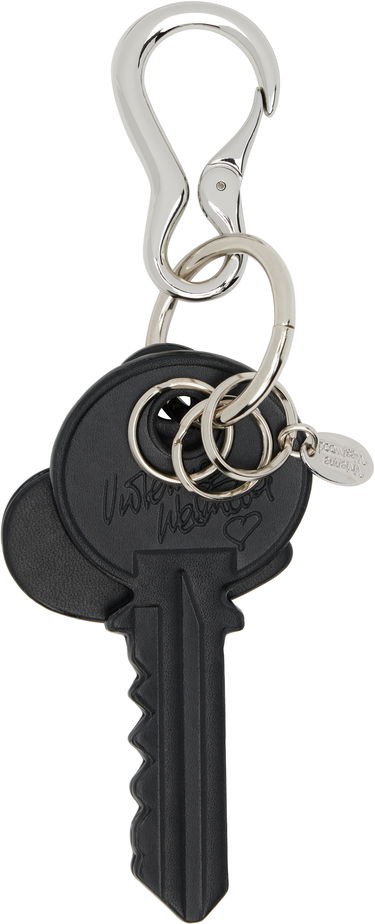 Nøgleringe Vivienne Westwood Vivienne Westwood Leather Key and Heart Keychain Sort | 8203012HU-L00AT-, 2