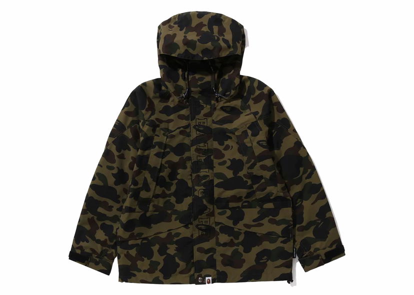 Jakke BAPE BAPE 1st Camo Snowboard Jacket Green Grøn | 1J80-140-009