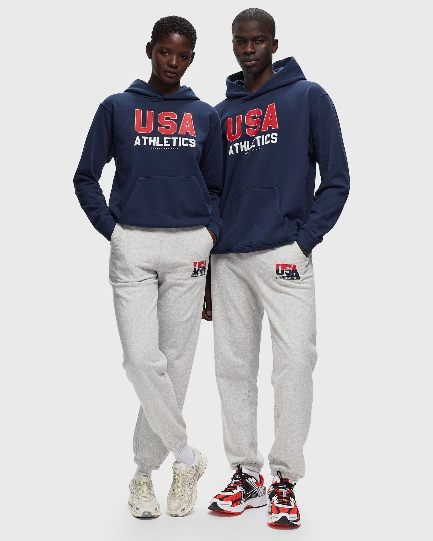 Sweatshirt Sporty & Rich USA Athletics Hoodie Mørkeblå | ST070503649BL32, 1