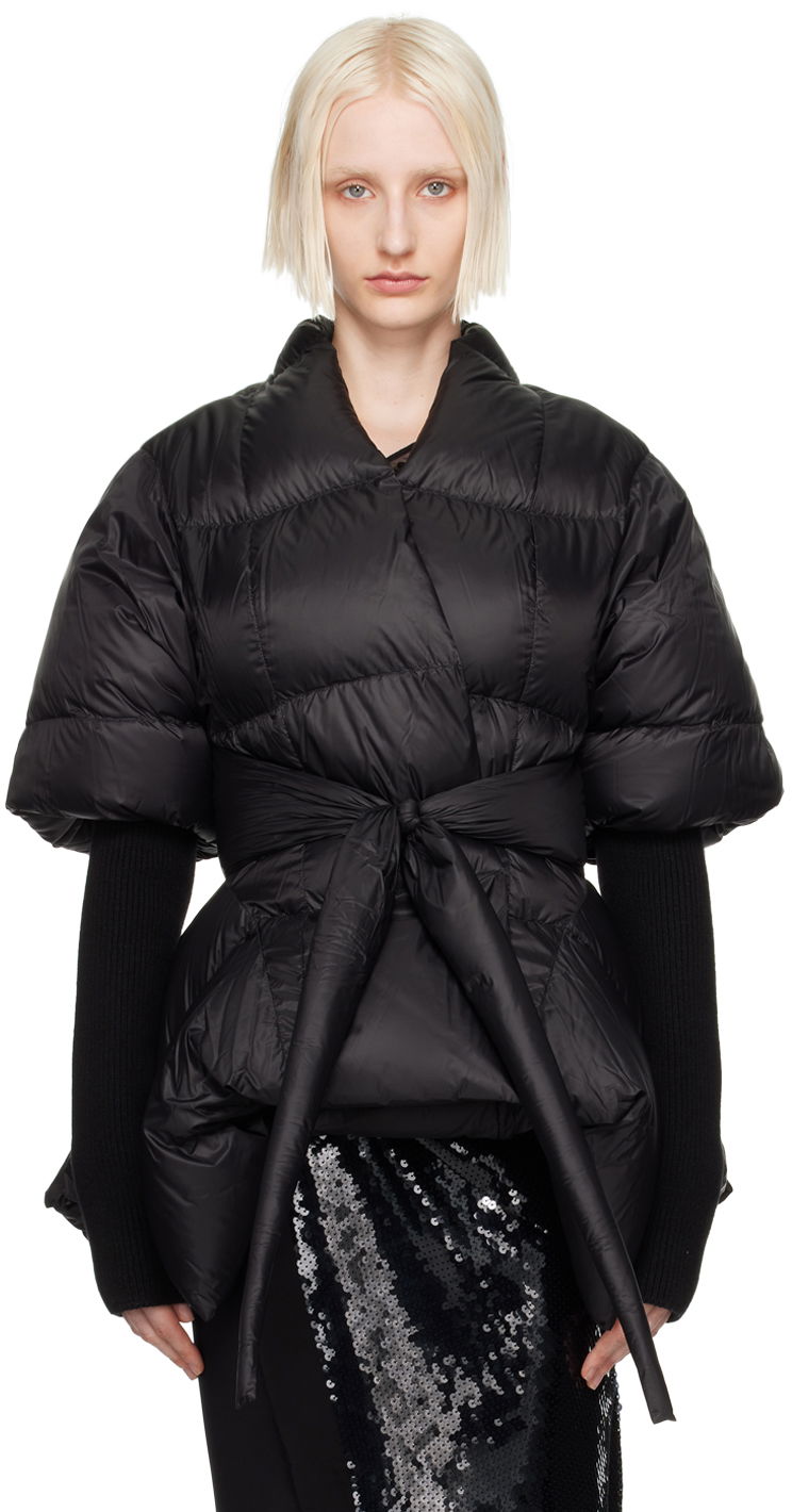 Jakke Rick Owens Black Porterville Batwing Down Jacket Sort | RP02D3750 NPD2