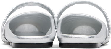 Tøj Marni Marni Leather Little Bow Sabot Slippers Metalisk | SBMS010400 PR695, 1