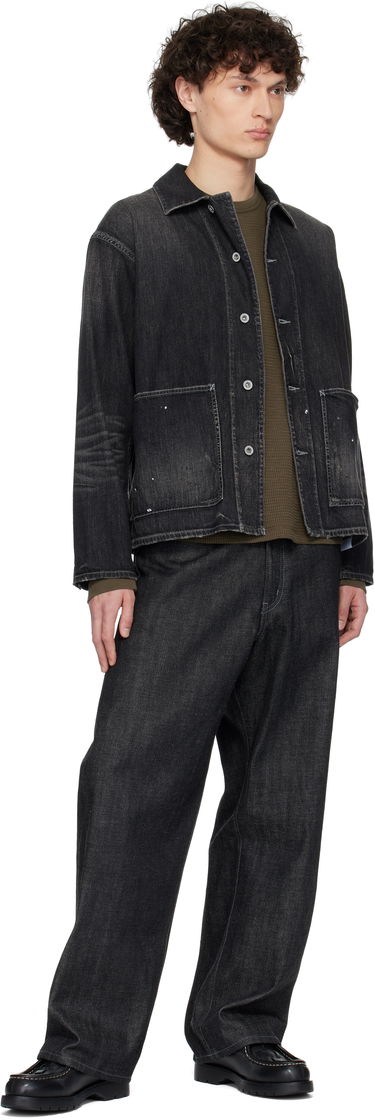 Jakke Neighborhood Neighborhood Washed Denim Coverall Jacket Sort | 251SPNH-JKM02, 3