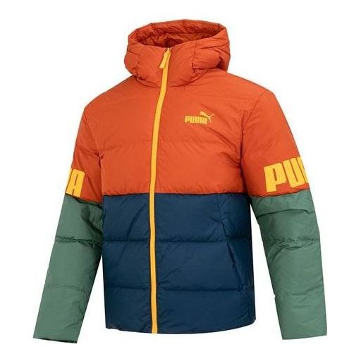 Puffer jakke Puma Power Hooded Down Jacket Flerfarvet | 676032-64