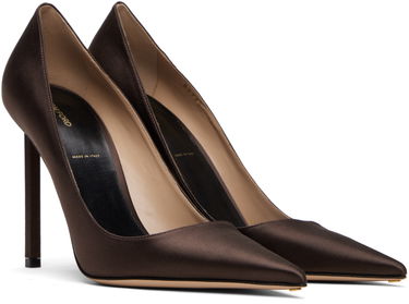 Smykker Tom Ford TOM FORD Betty Satin Heels Brun | W3721-TSA001N, 3