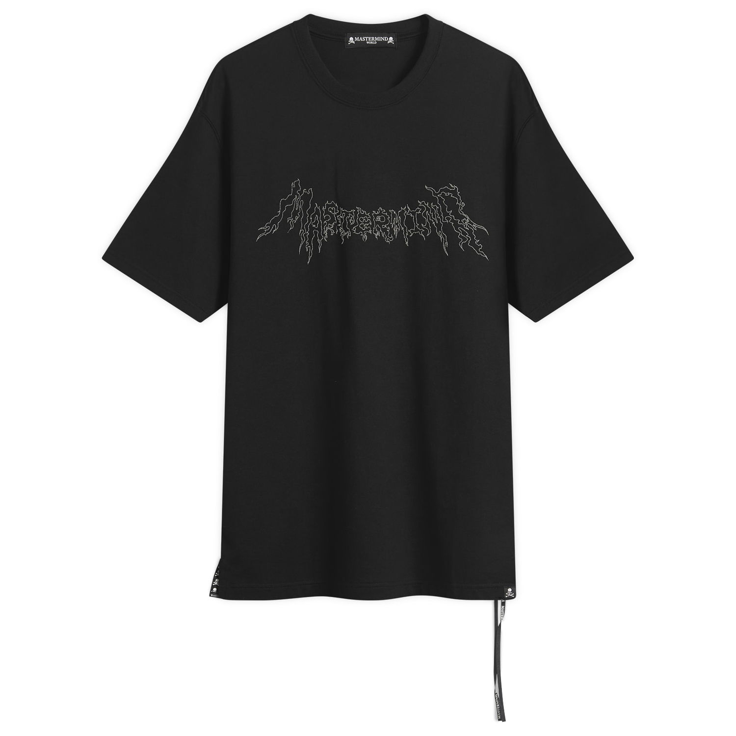 T-shirt Mastermind WORLD MASTERMIND WORLD Embroidered Logo Short Sleeve T-Shirt Sort | MW25S15-TS069-011, 0