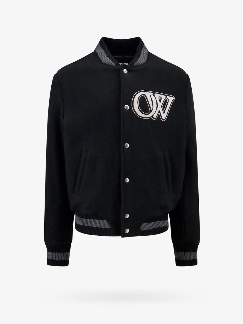 Bomberjakke Off-White JACKET - OFF WHITE Sort | OMEH053C99FAB0021001