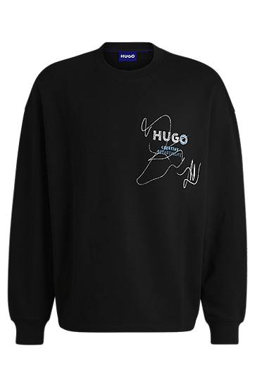 Sweater BOSS HUGO Sweatshirt With Seasonal Artwork Sort | 50534210