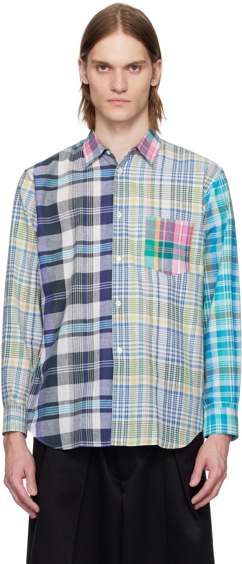 Skjorte Comme des Garçons Comme des Garçons Shirt Yarn Dyed Check Poplin Shirt Flerfarvet | FO-B008-051