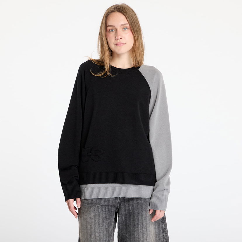 Sweater Y-3 Y-3 Logo Knit Crew Sweatshirt Sort | JX7331