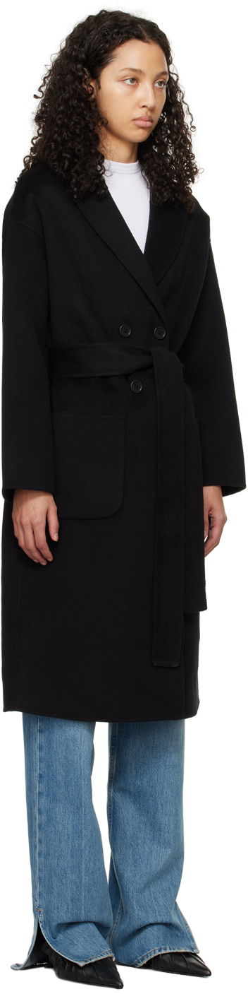 Frakker Anine Bing Dylan Double-Breasted Wool Coat Sort | A-01-4001-000, 4