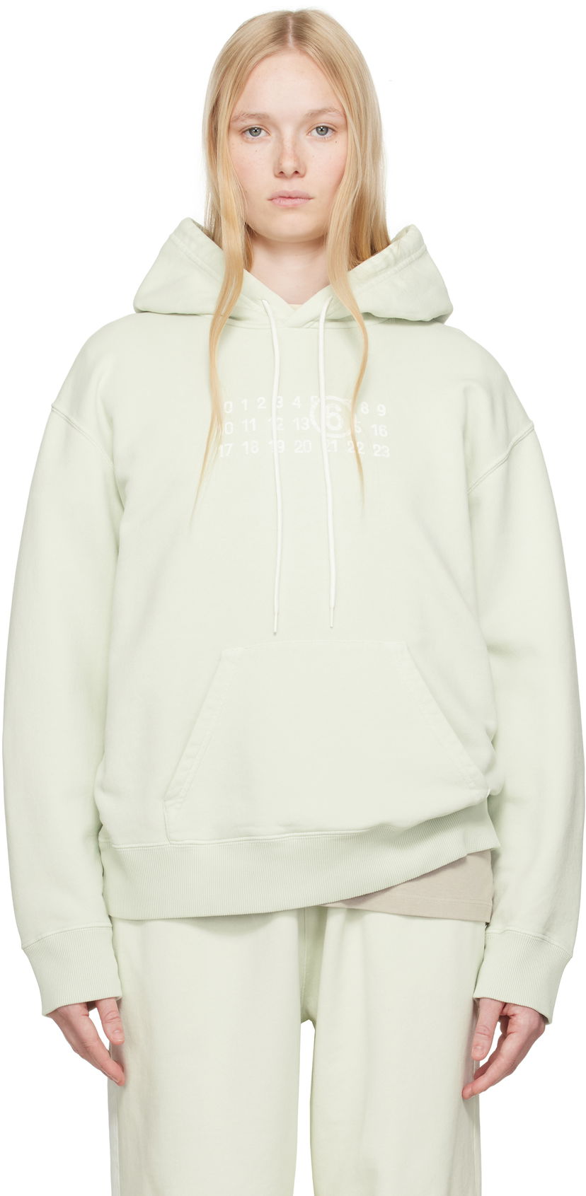 Sweatshirt Maison Margiela MM6 Maison Margiela Unbrushed Sweat Jersey Hoodie Grøn | S62GU0138 M25004