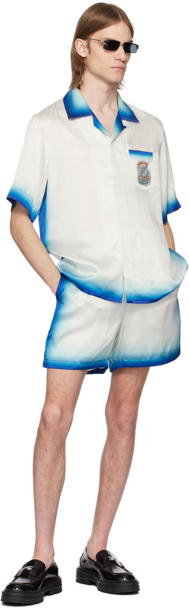 Shorts Casablanca Casablanca 'Casa Way' Skate Silk Shorts Blå | MS25-TR-012-03, 3