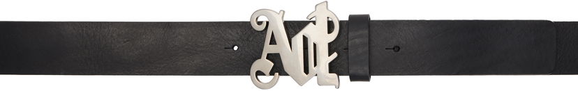 Bælter Palm Angels Leather Monogram Belt Sort | PMRB036S25LEA0011072