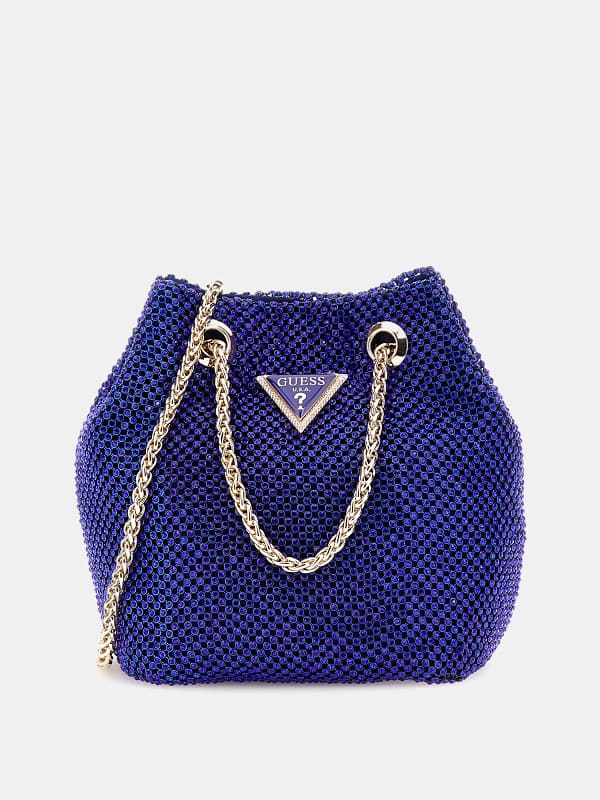 Håndtaske GUESS Rhinestone Mini Bag Blå | HWRE9350750, 0