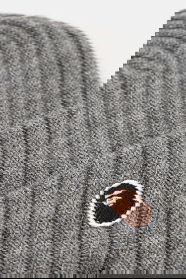 Beanie BAPE A Bathing Ape One Point Beanie Grå | 1K80281003, 2