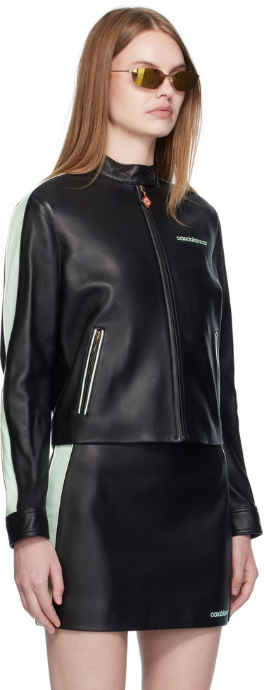 Jakke Casablanca Casablanca Leather Racer Jacket Sort | WPF25-JK-400-01, 1