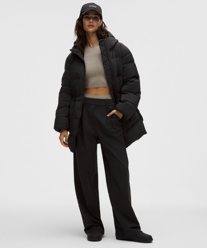 Puffer jakke lululemon 600-Fill-Power Down Adjustable Waist Puffer Jacket Sort | prod20003739, 0