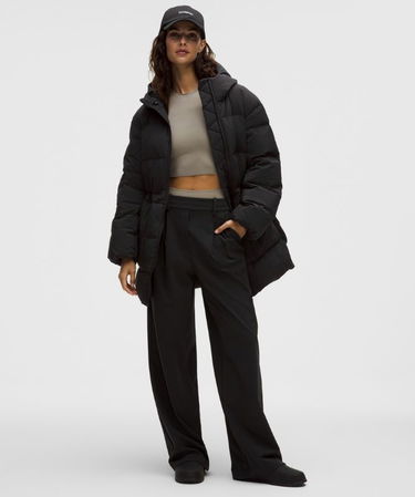 Puffer jakke lululemon 600-Fill-Power Down Adjustable Waist Puffer Jacket Sort | prod20003739, 0