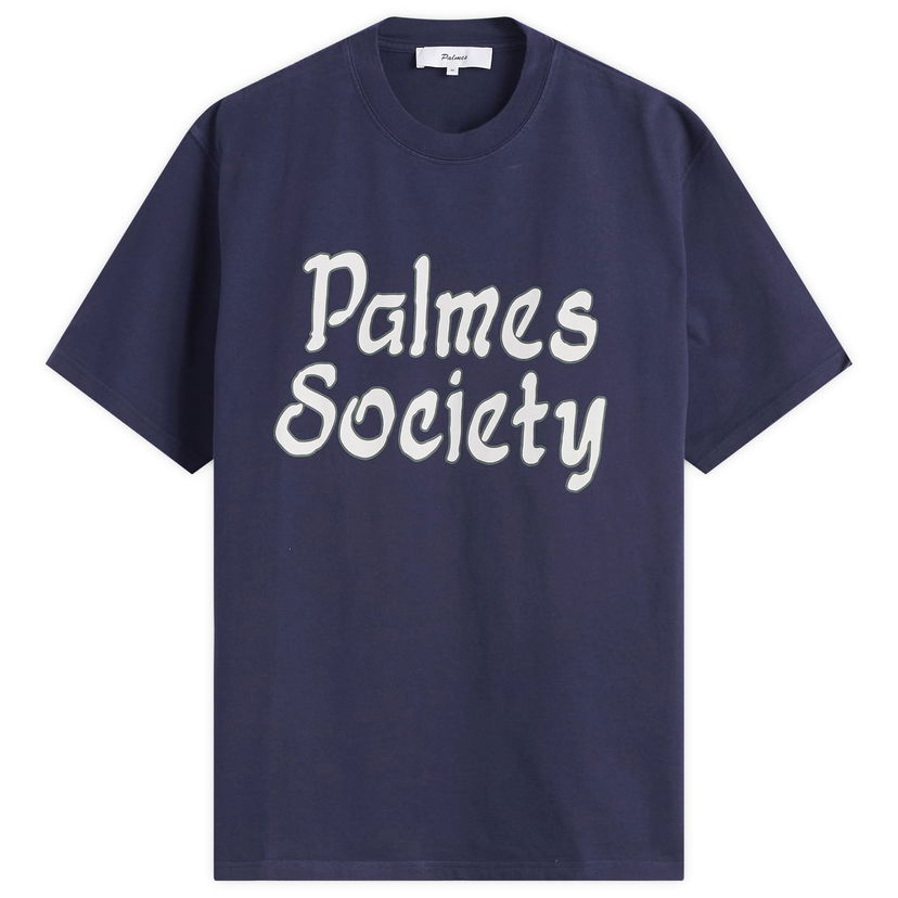 T-shirt Palmes Palmes Society T-Shirt, Size Small Mørkeblå | P10-0040-660
