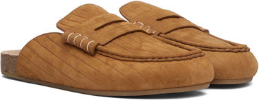 Sneakers og sko JW Anderson JW Anderson Stitch Ridged Loafer Mules Brun | LF0079-LA0375, 3
