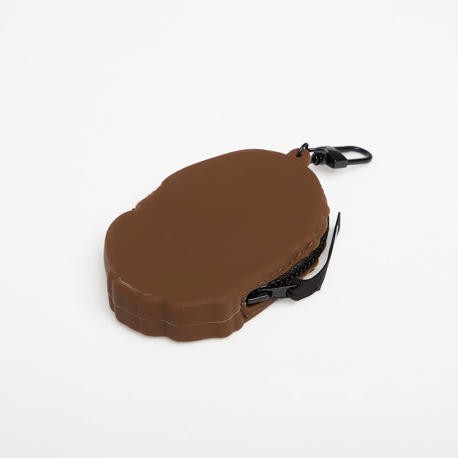 Tegnebog BAPE Ape Head Silicone Zippered Coin Case with Carabiner Brun | 001SGL801011MBRW, 1