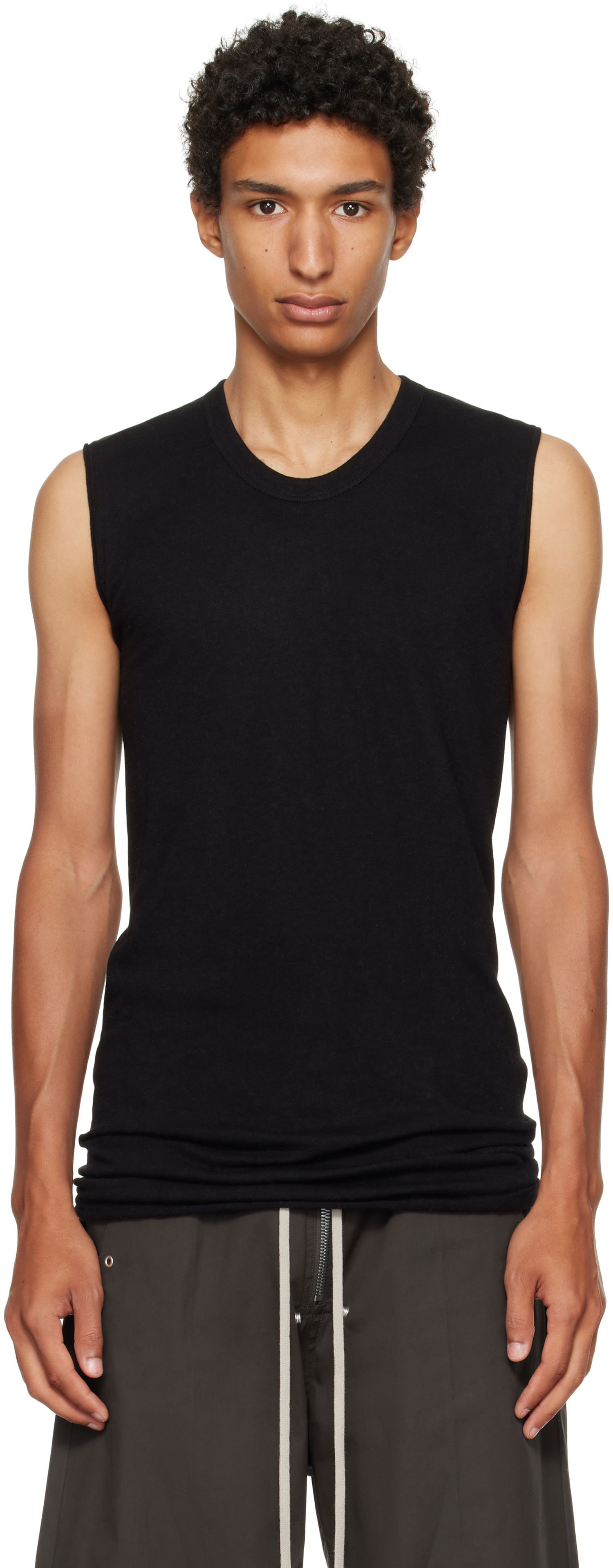 Tanktop Rick Owens Rick Owens Concordians Basic Tank Top Sort | RU02E1151 JR, 0
