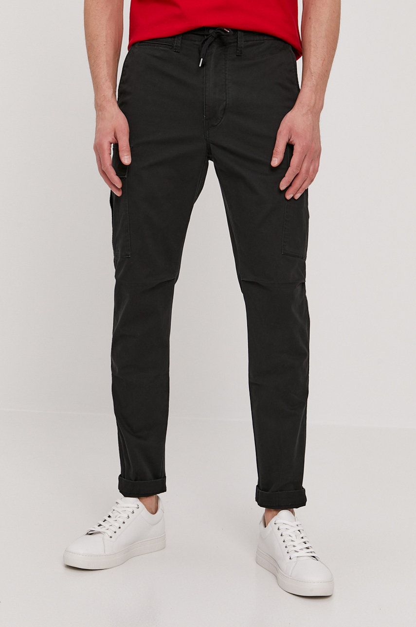 Cargo bukser Polo by Ralph Lauren Strech Slim Fit Twill Cargo Pant Sort | 710835172001, 0