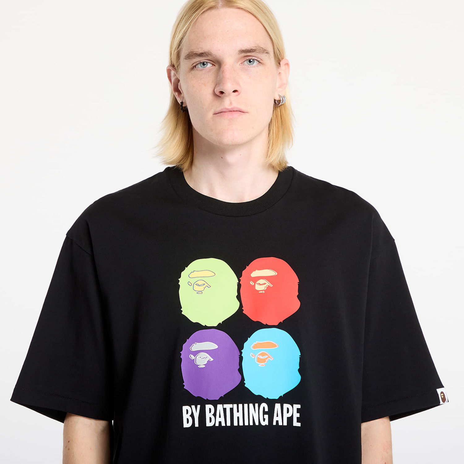 T-shirt BAPE Apple Graphic Relaxed Fit Tee Sort | 001TEL801308MBLK, 1