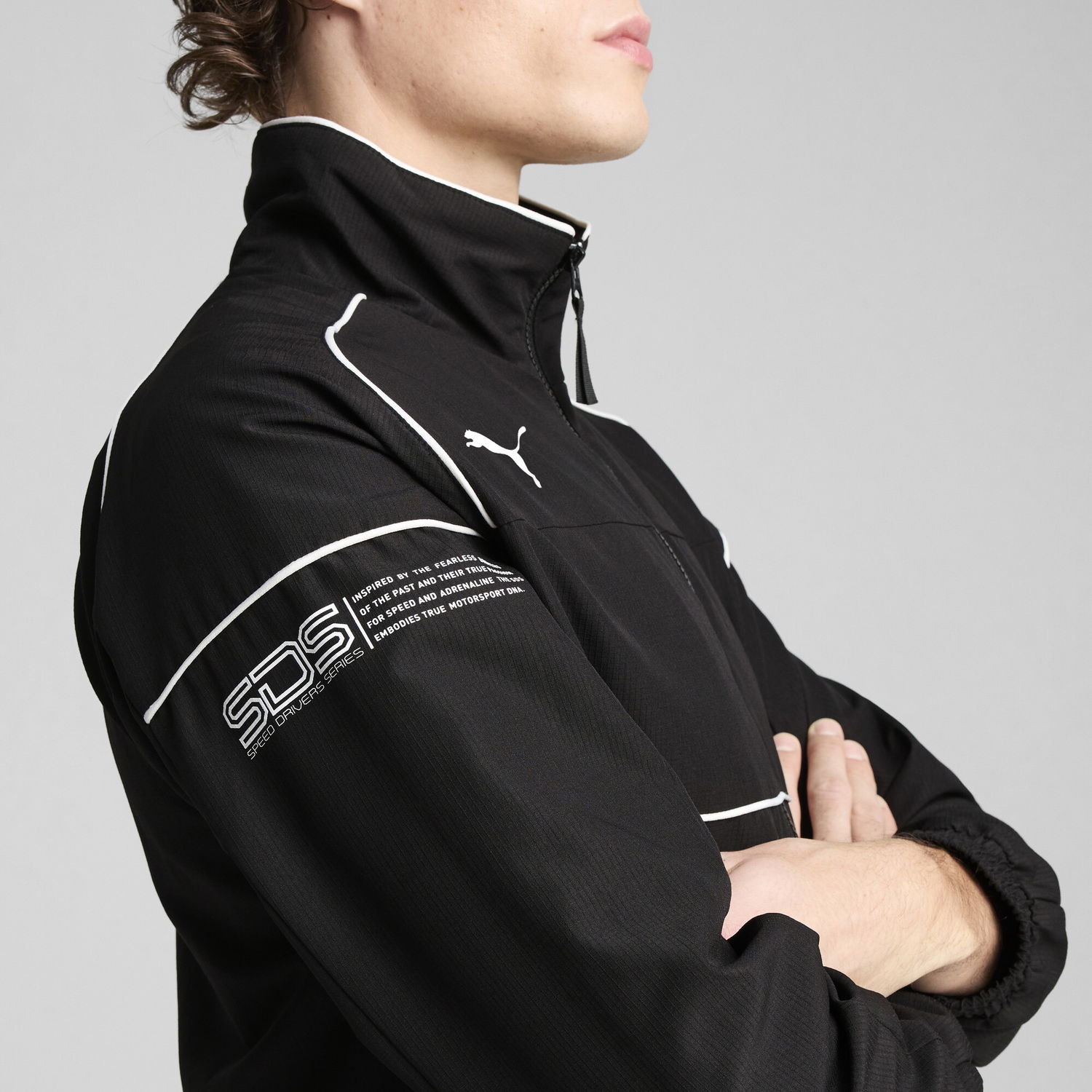 Træningsdragt Puma Scuderia Ferrari HP Race SDS 2.0 Track Jacket Sort | 630217_01, 1