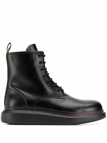 Sneakers og sko Alexander McQueen Alexander McQueen Leather Ankle Boots Sort | 586191WHX511000, 0