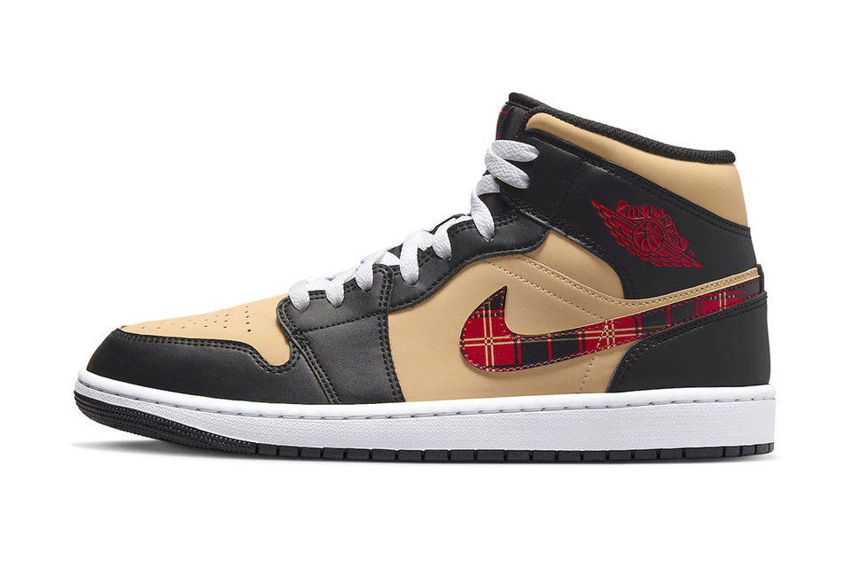 Sneakers og sko Jordan Air 1 Mid “Tartan Swoosh” Beige | DZ5329-001, 0