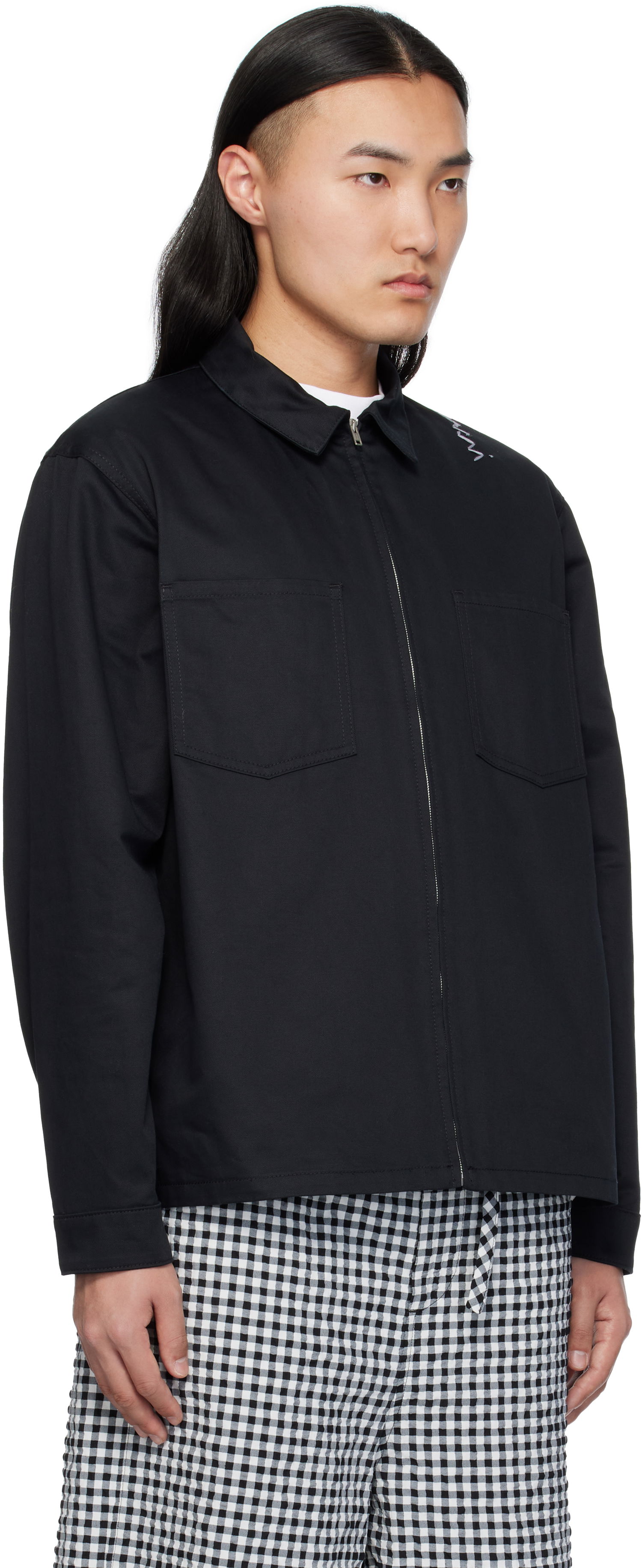 Skjorte Marni Marni Organic Cotton Zip-Up Shirt Sort | CUMU0297S0 UTC311, 1